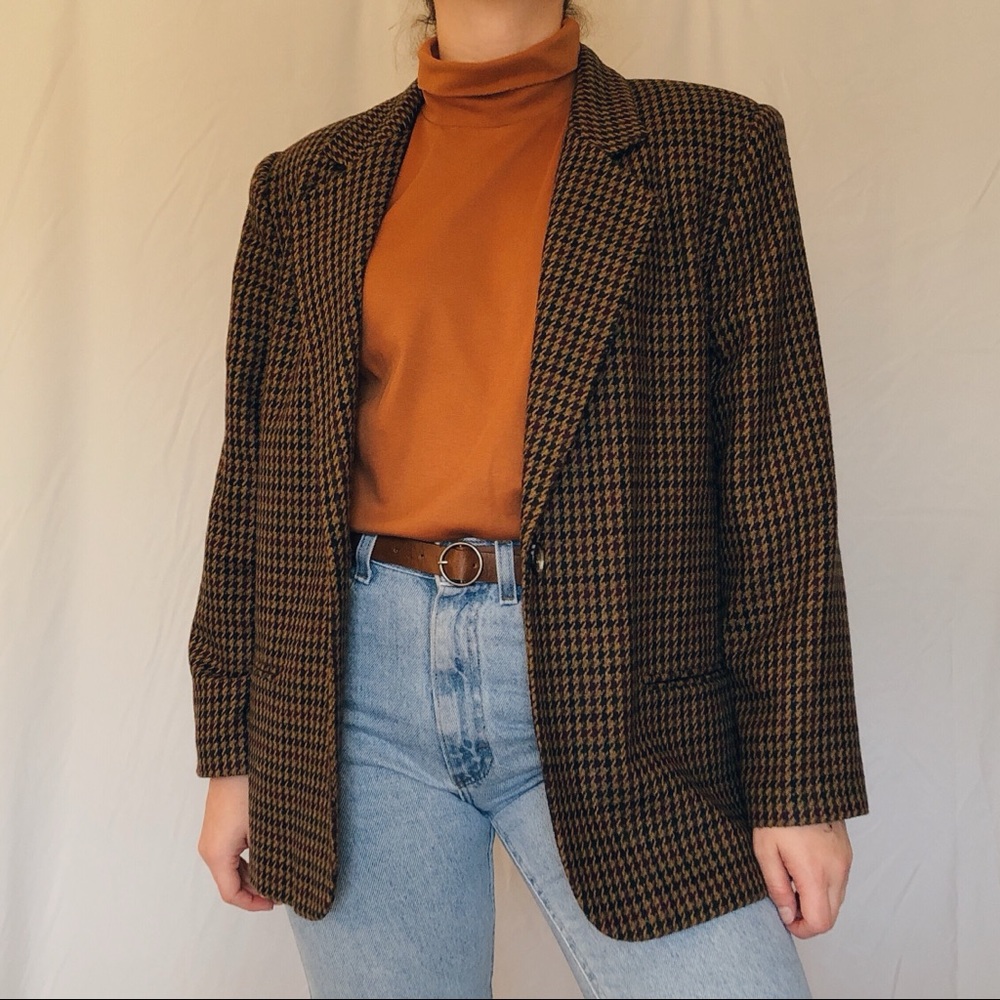 Vintage houndstooth blazer